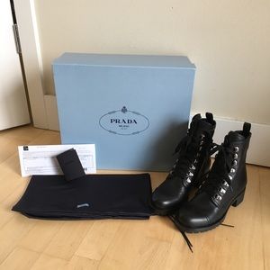 Prada Lace Up Combat Boots - brand new